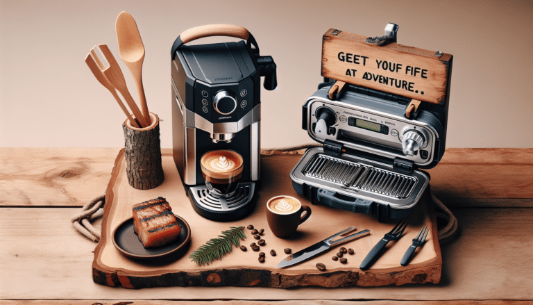 compact and portable espresso machine and mini barbecue: the perfect gear for adventure enthusiasts. enjoy freshly brewed coffee and awesome bbq on the go with this versatile and convenient equipment.
